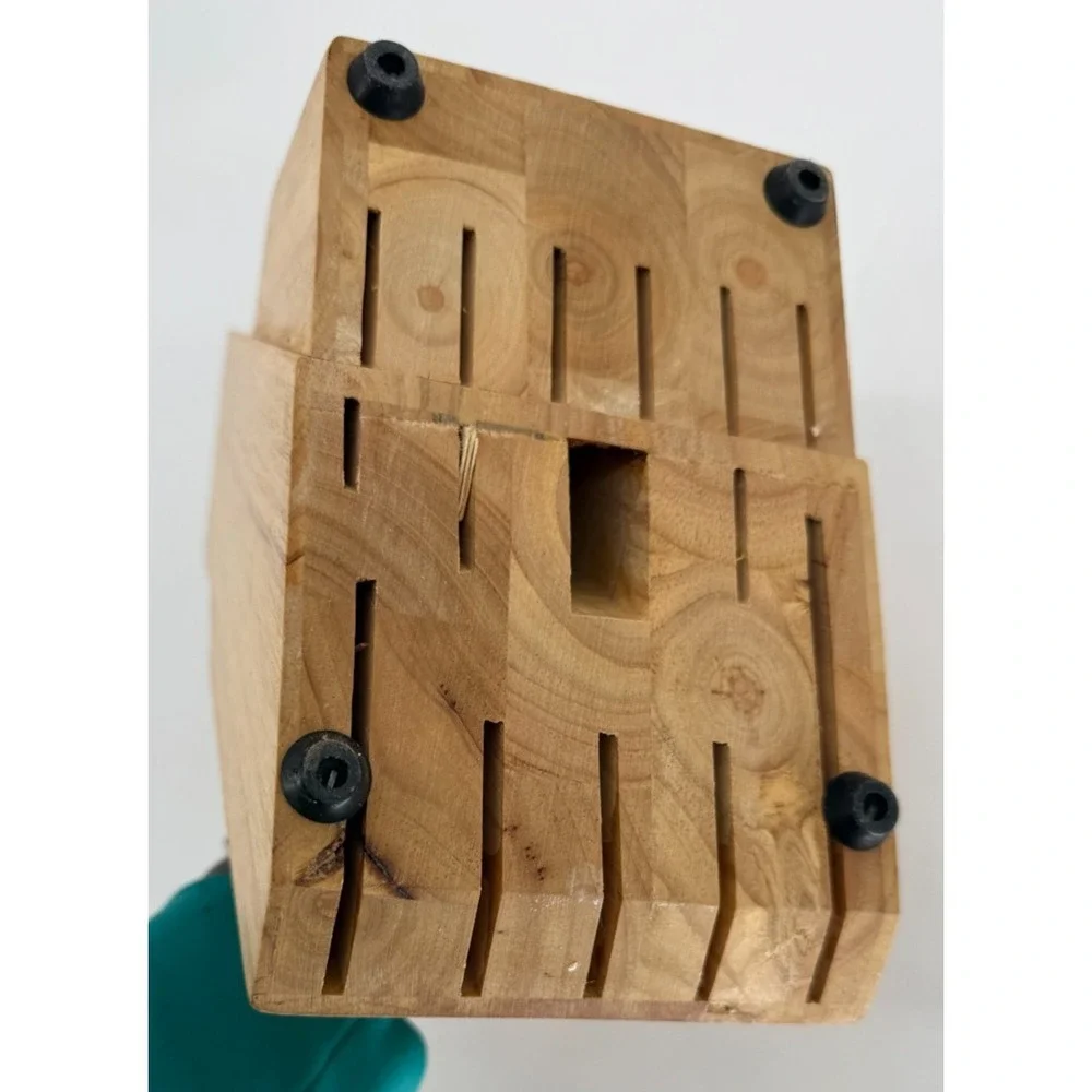 Miracle Blade Wooden Knife‎ Holder Block 15 Slots Block Only